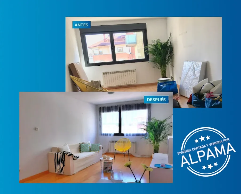 Antes y después de la preparación de una vivienda